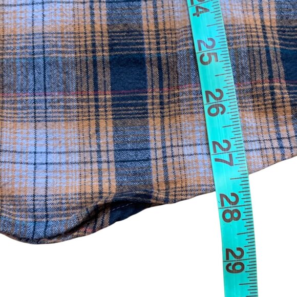 Jesse James Workwear West Coast Choppers Mens Plaid Snap Button Flannel Shirt L - Picture 10 of 11